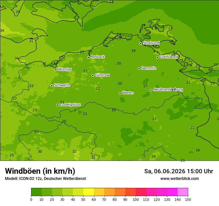 Maximale Windböen