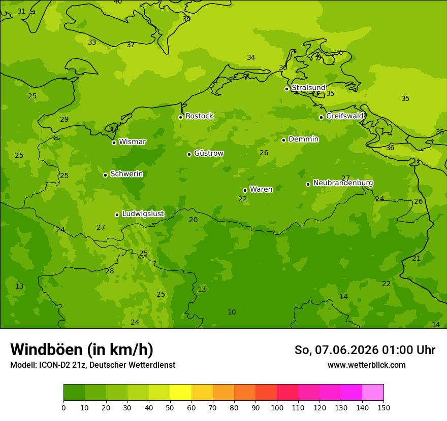 Maximale Windböen