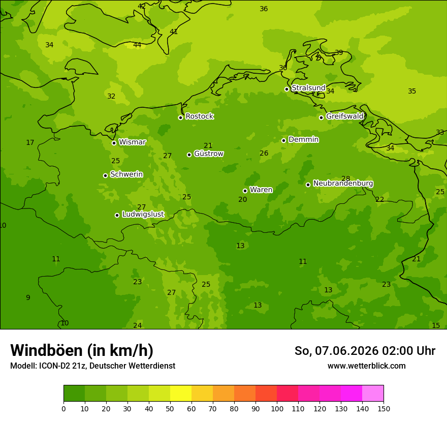 Maximale Windböen