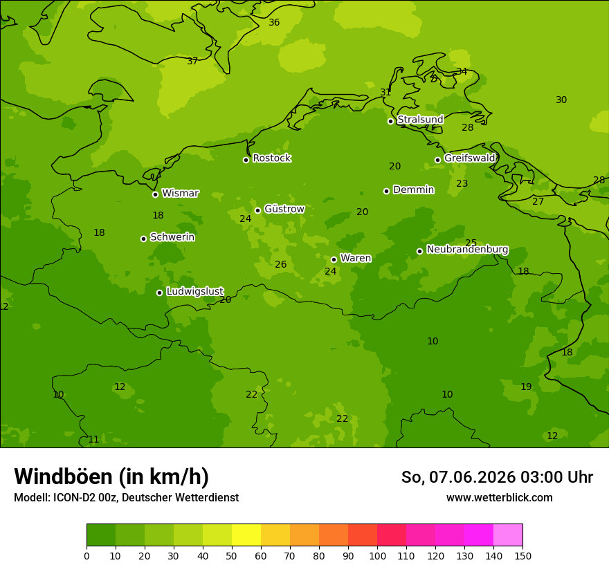 Maximale Windböen