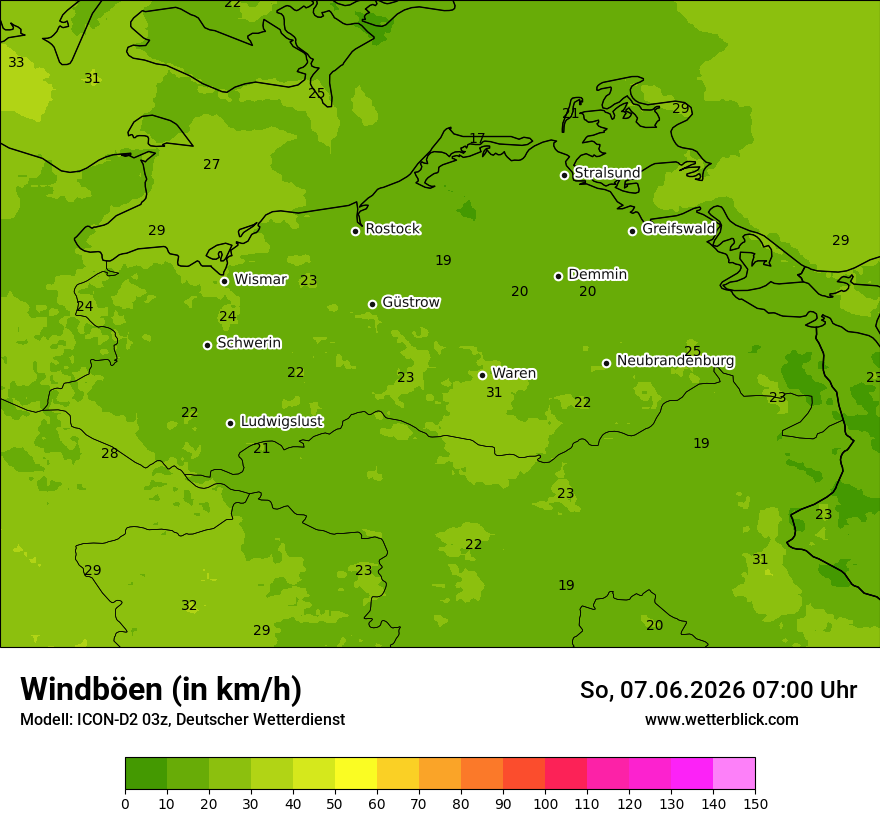 Maximale Windböen