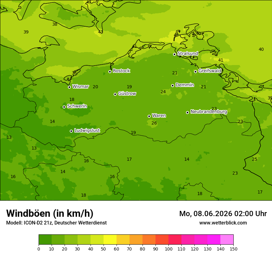 Maximale Windböen