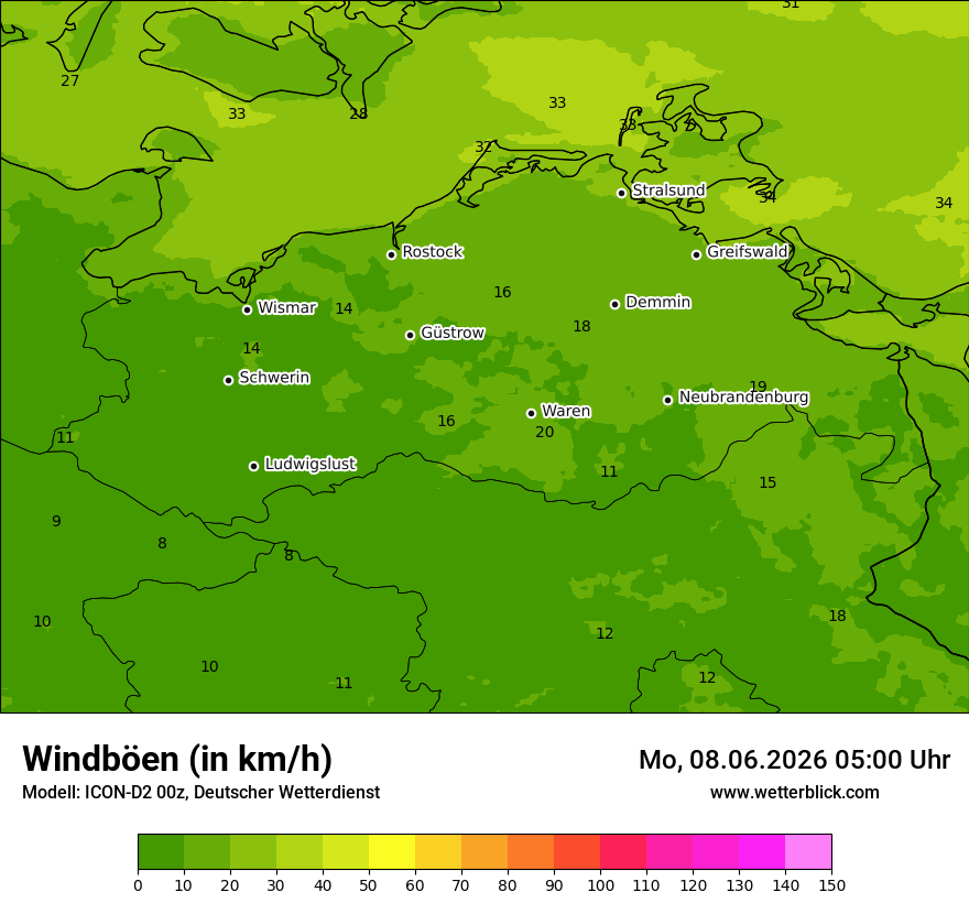 Maximale Windböen