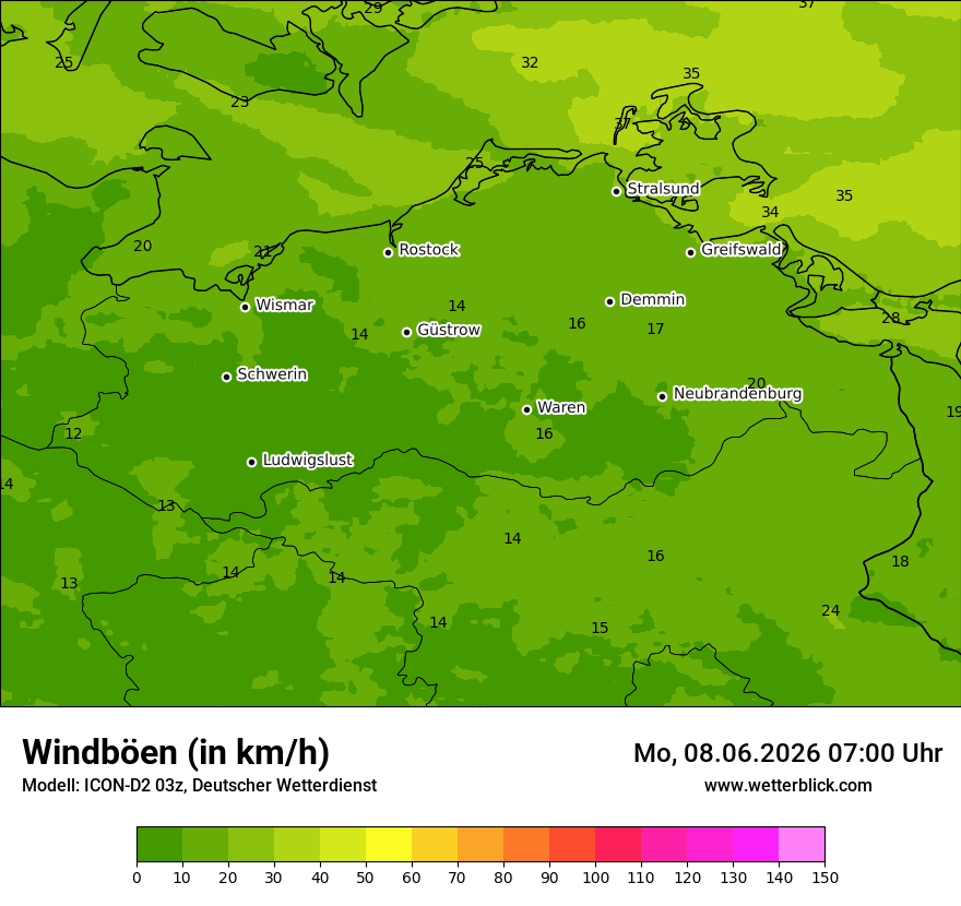 Maximale Windböen