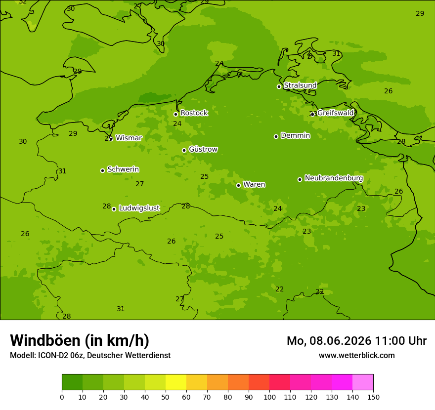 Maximale Windböen