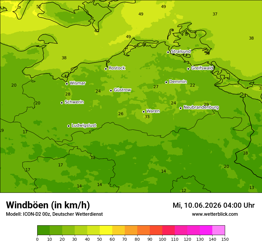 Maximale Windböen