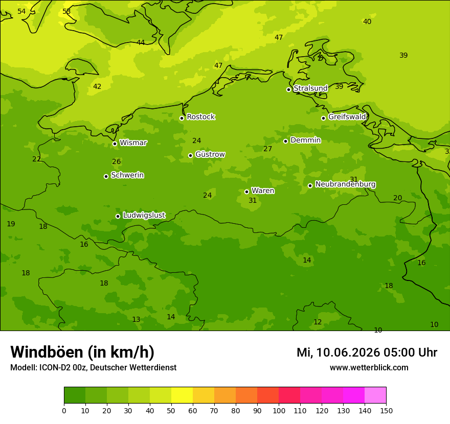 Maximale Windböen