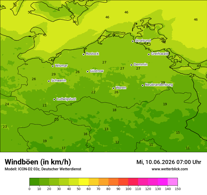 Maximale Windböen