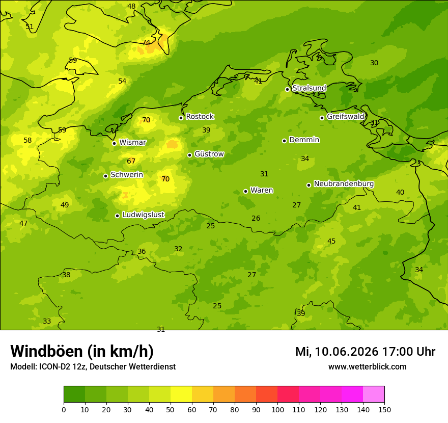 Maximale Windböen