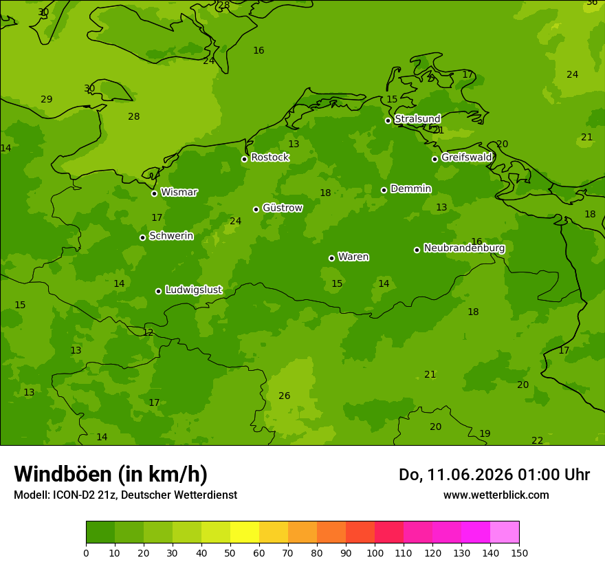 Maximale Windböen