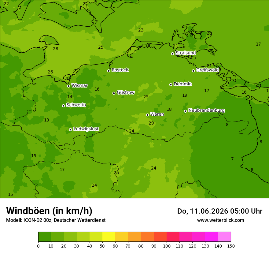 Maximale Windböen