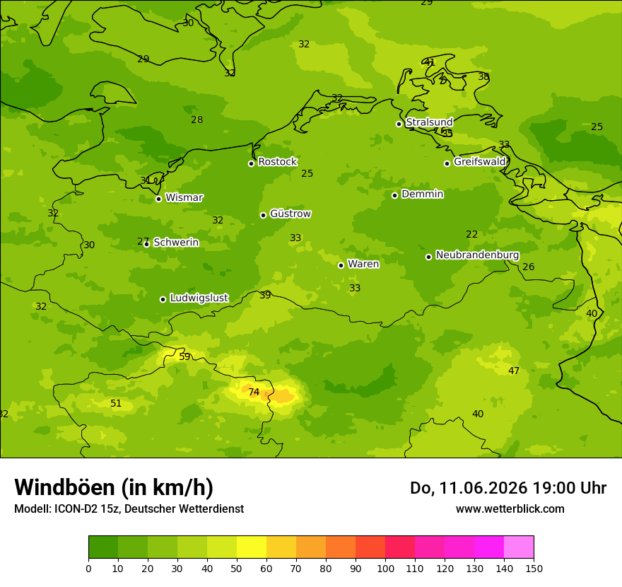 Maximale Windböen