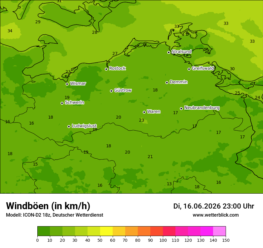 Maximale Windböen