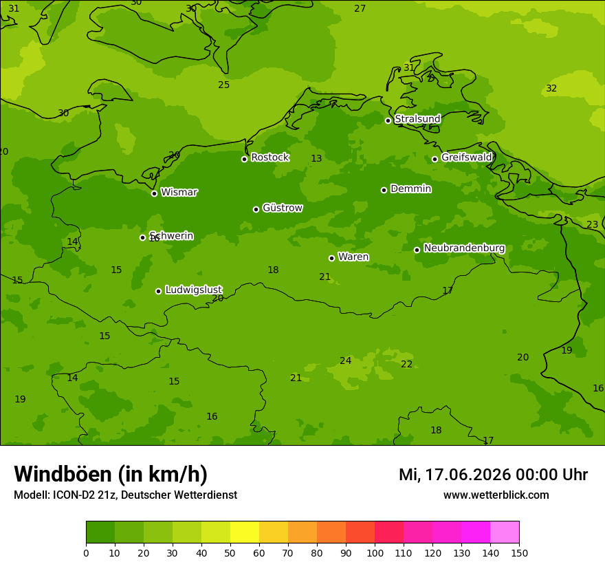 Maximale Windböen