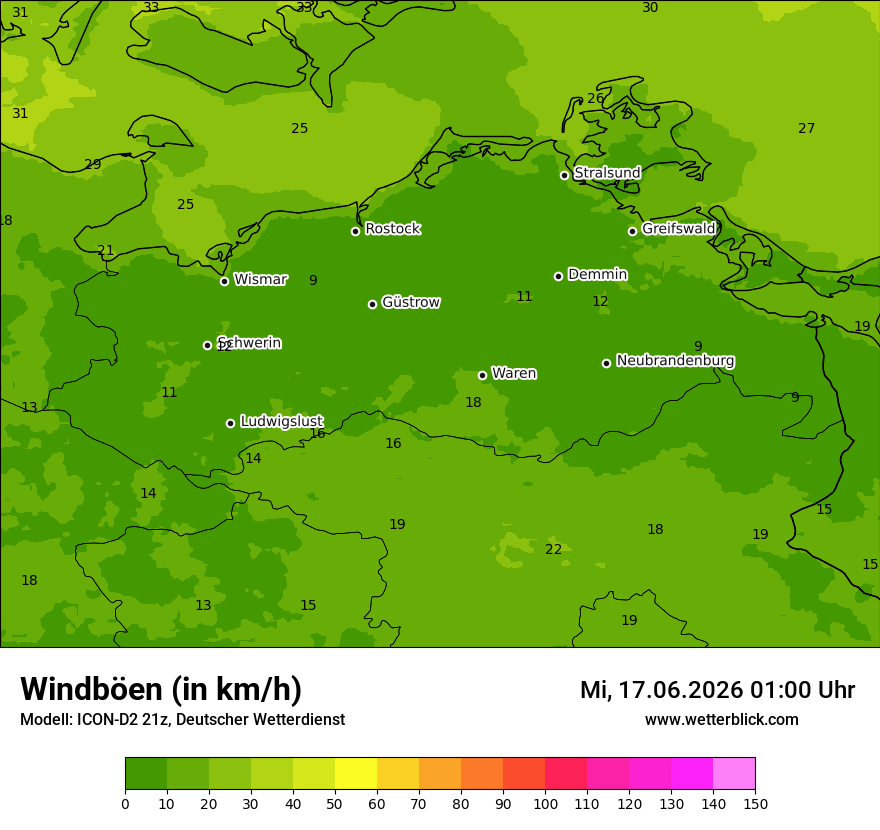 Maximale Windböen