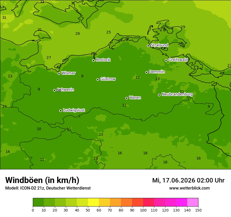 Maximale Windböen