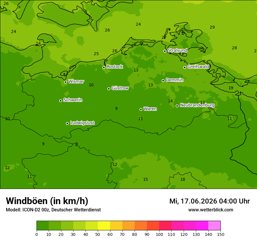 Maximale Windböen