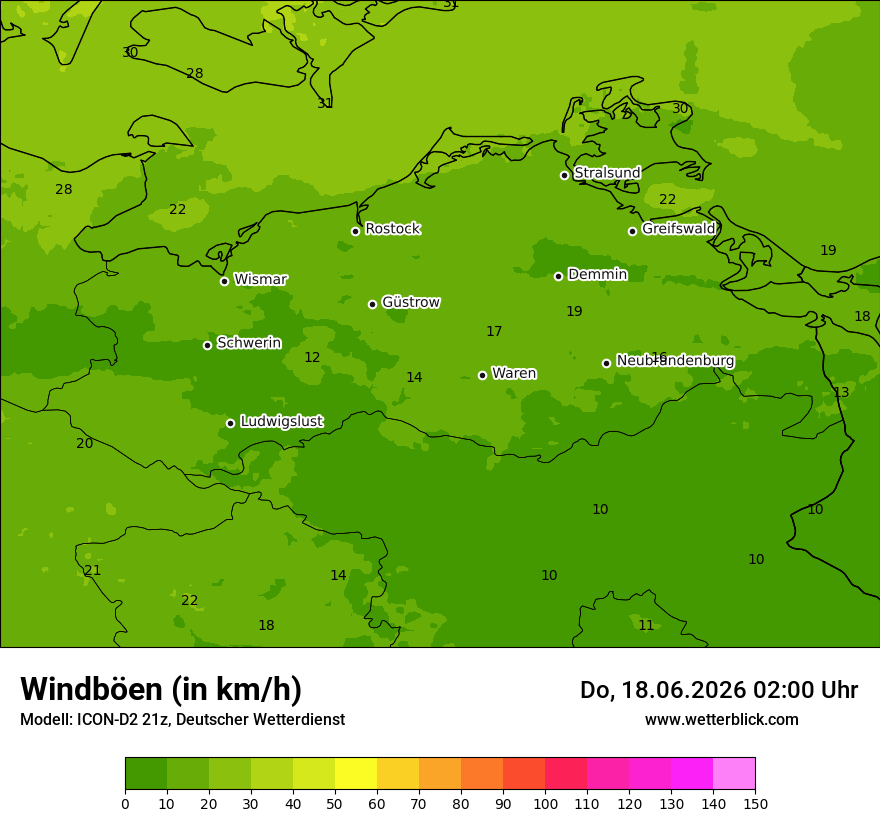 Maximale Windböen