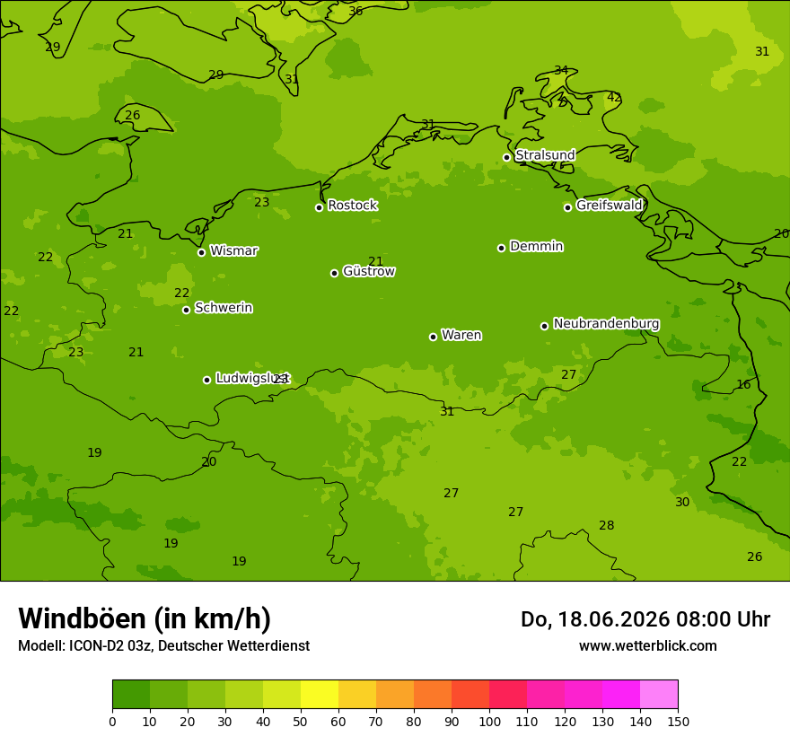 Maximale Windböen