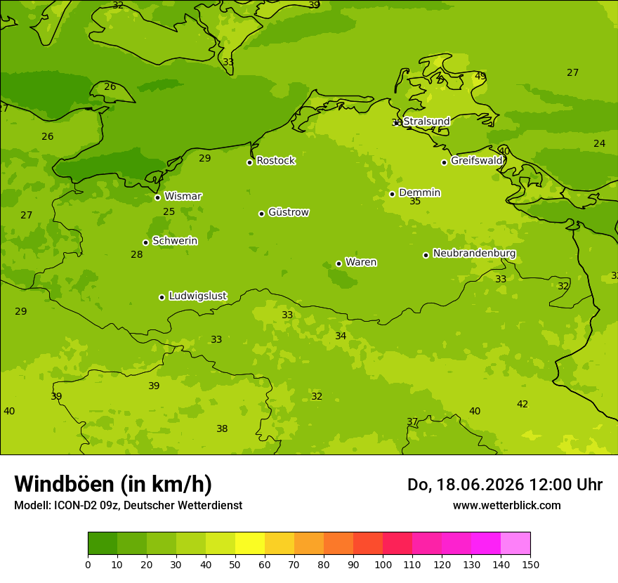 Maximale Windböen