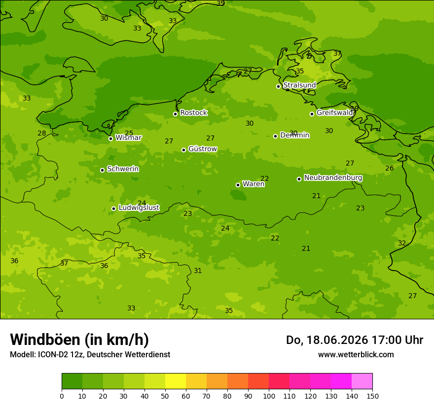 Maximale Windböen