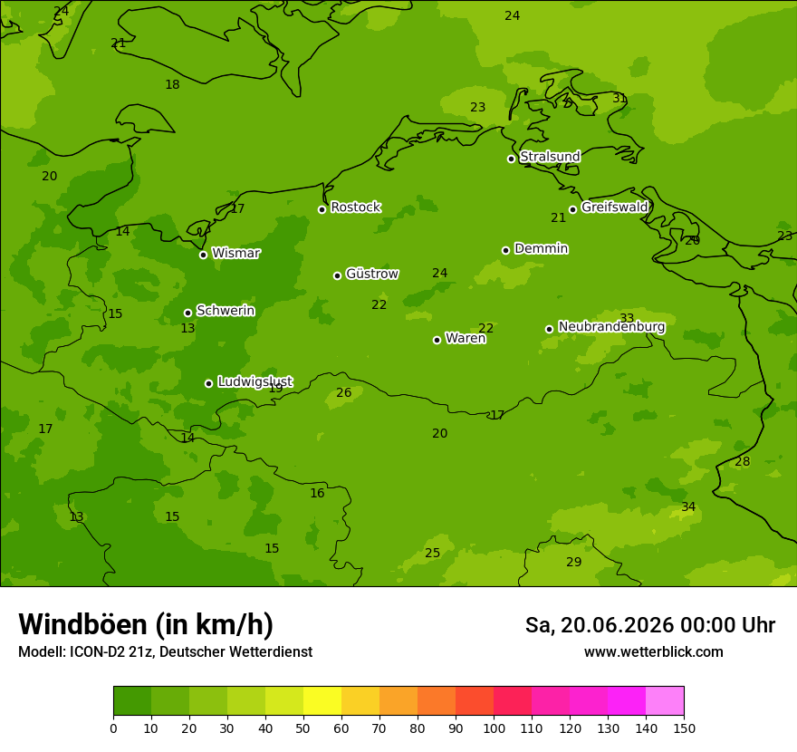 Maximale Windböen