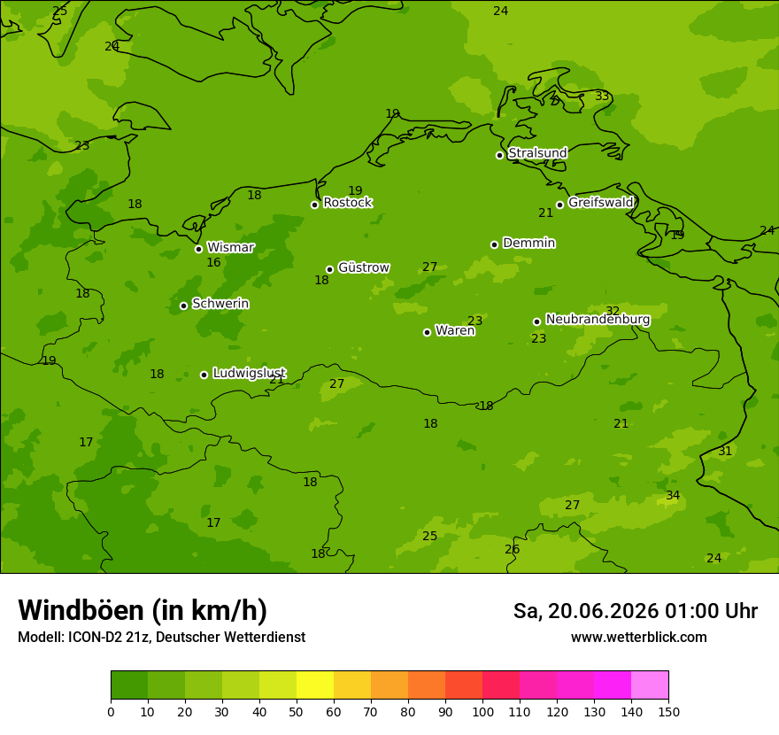 Maximale Windböen