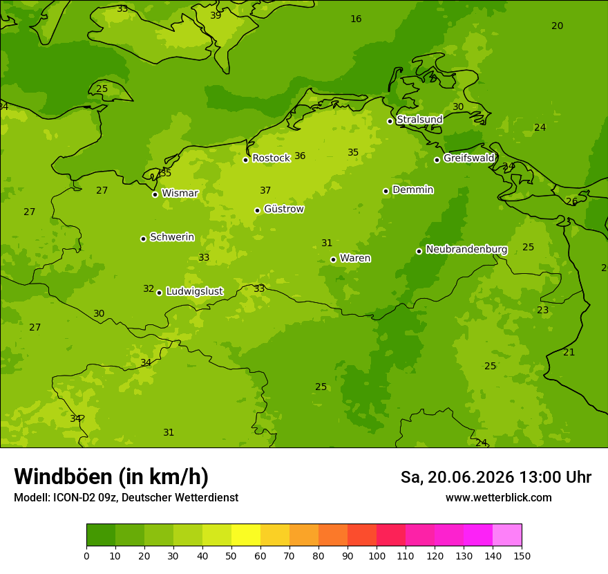Maximale Windböen