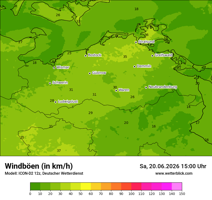 Maximale Windböen