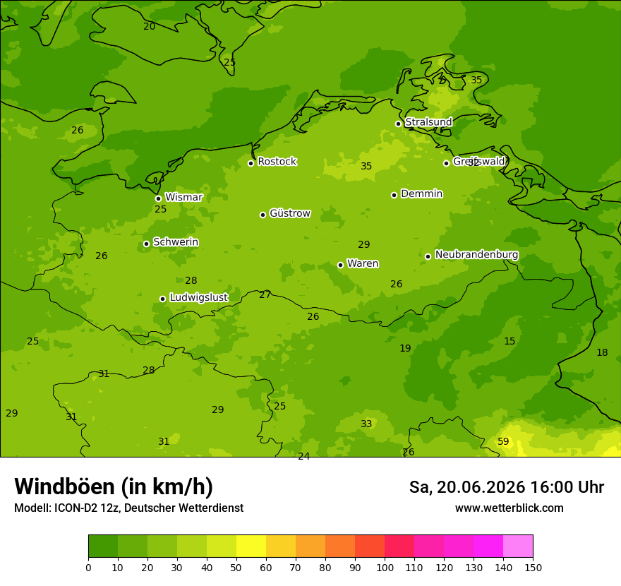 Maximale Windböen
