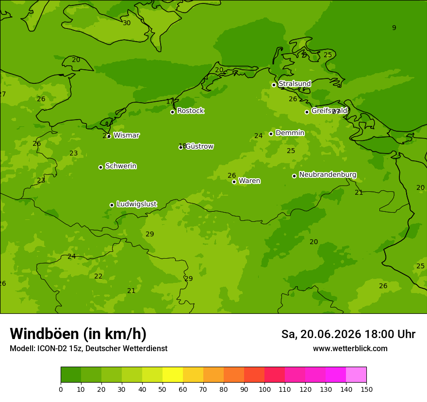 Maximale Windböen