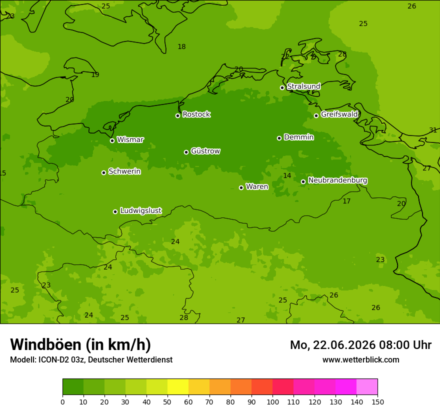 Maximale Windböen