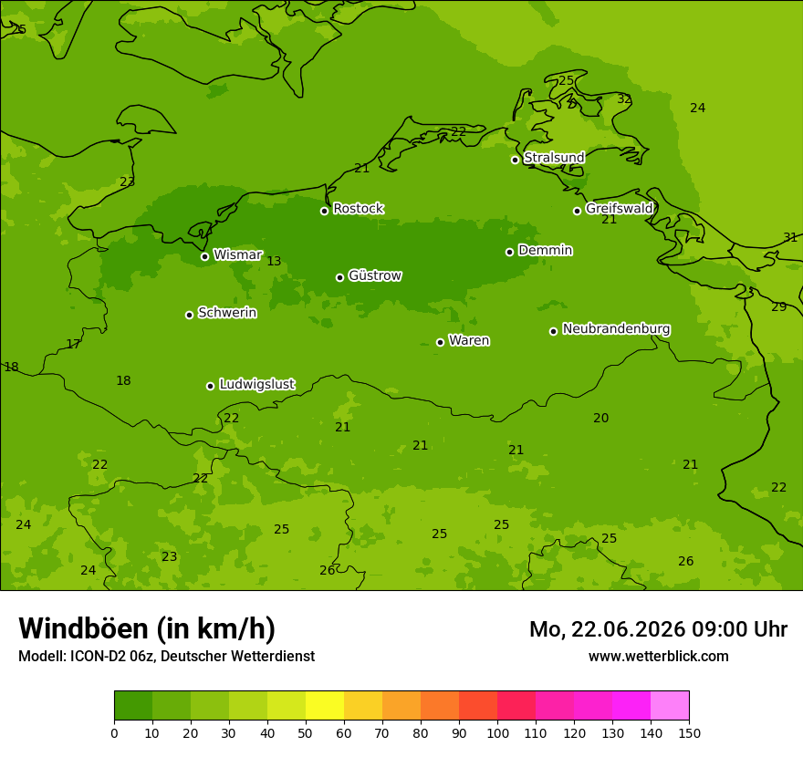 Maximale Windböen