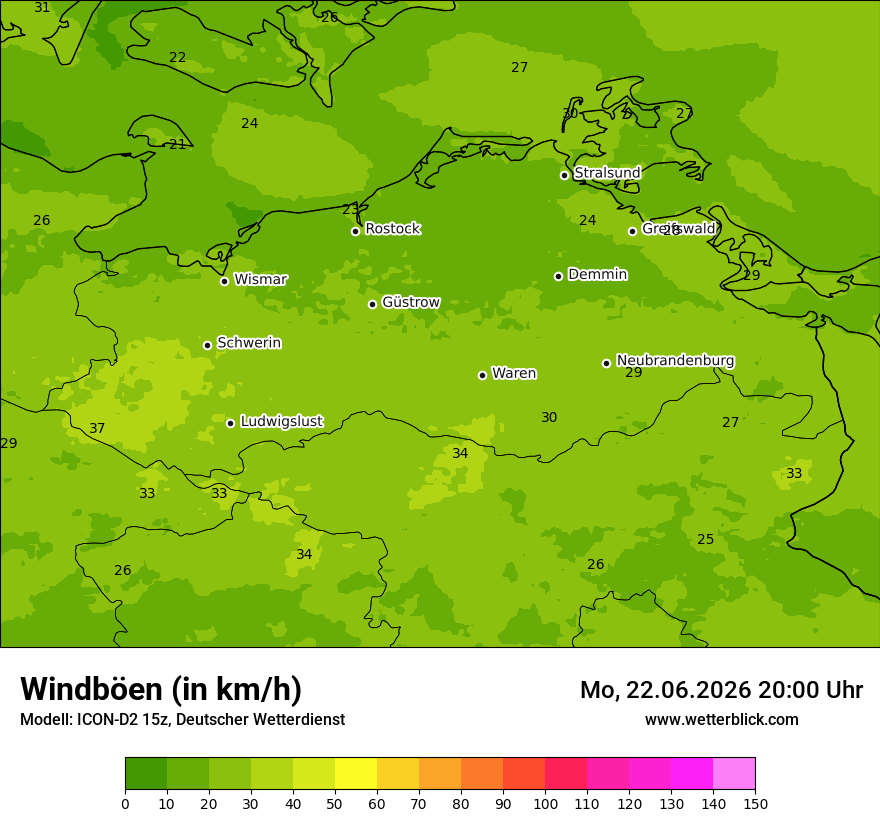 Maximale Windböen
