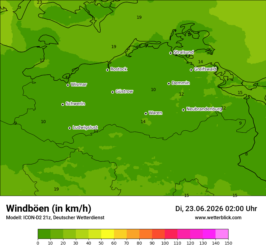 Maximale Windböen