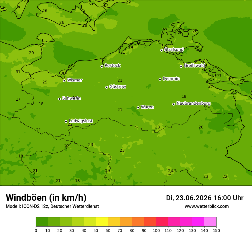 Maximale Windböen