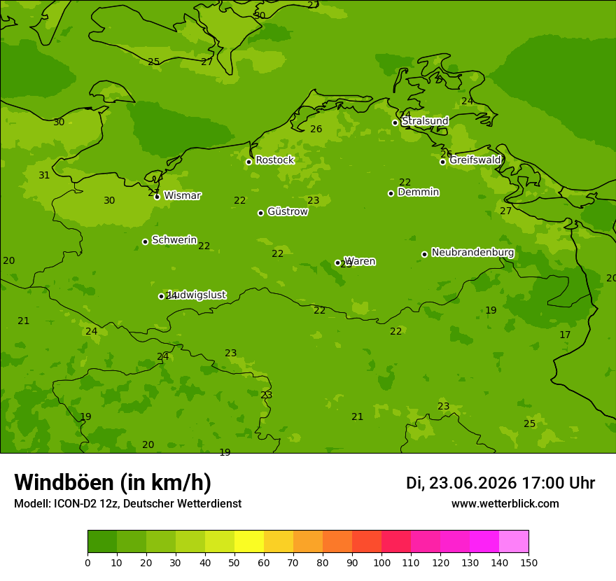Maximale Windböen