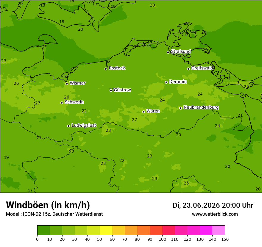 Maximale Windböen