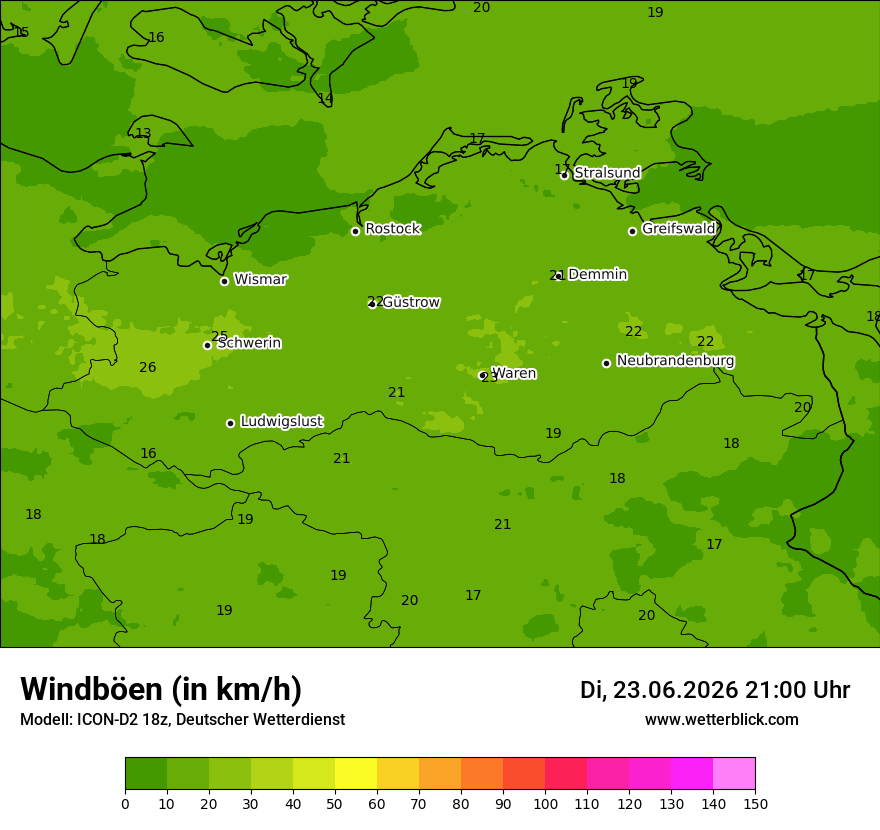 Maximale Windböen