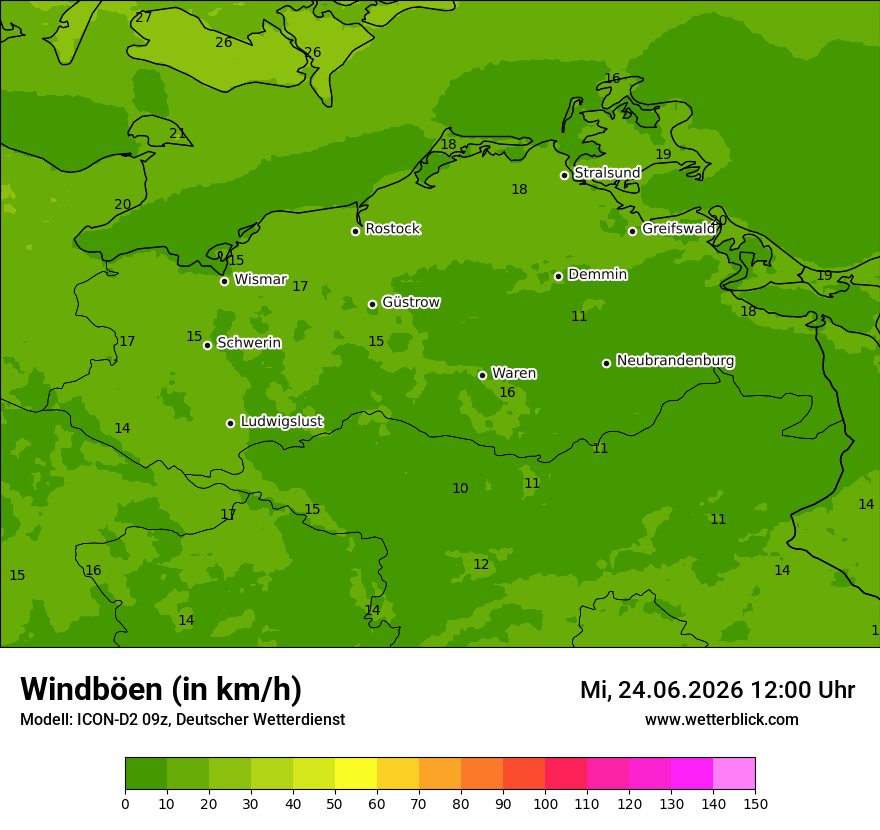 Maximale Windböen