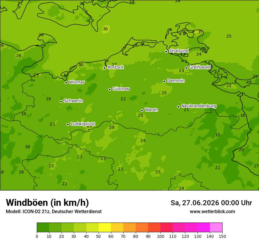 Maximale Windböen