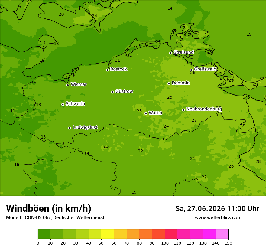 Maximale Windböen
