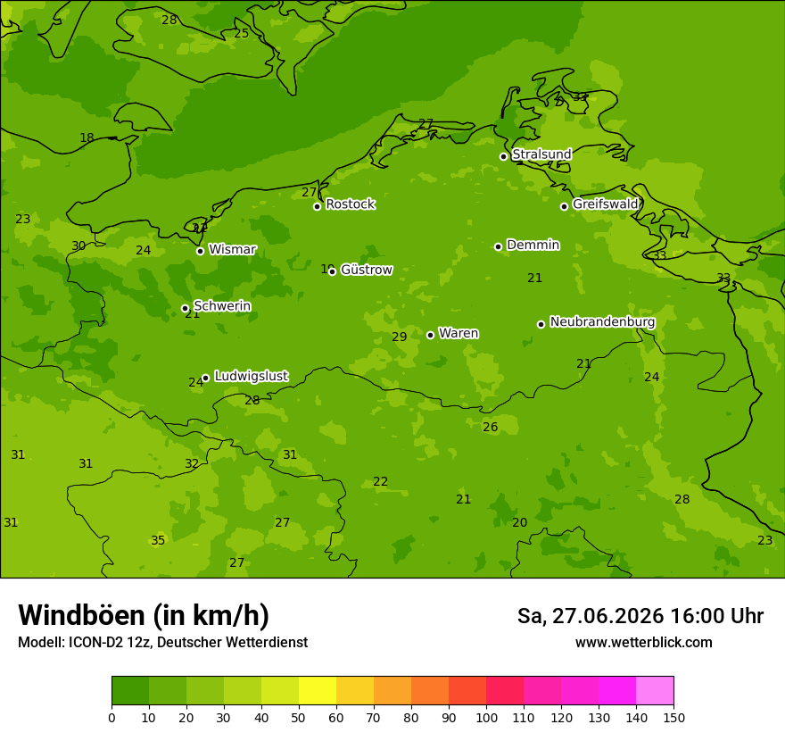 Maximale Windböen
