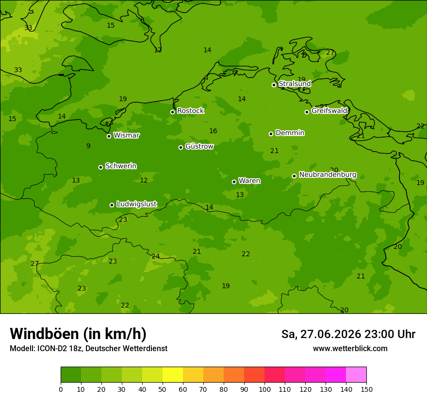 Maximale Windböen