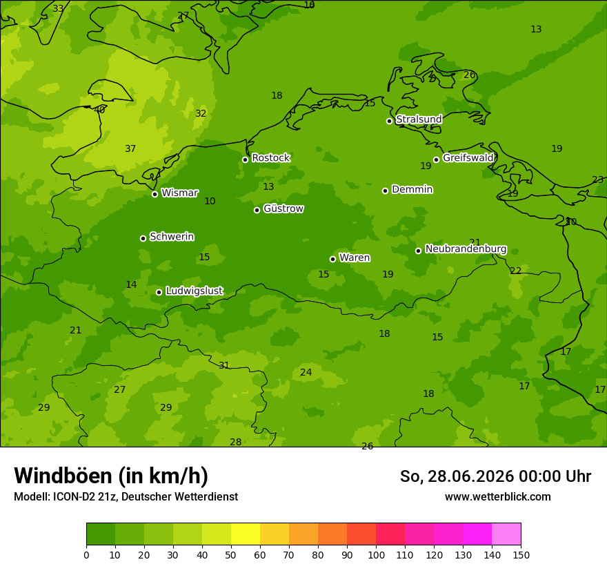 Maximale Windböen