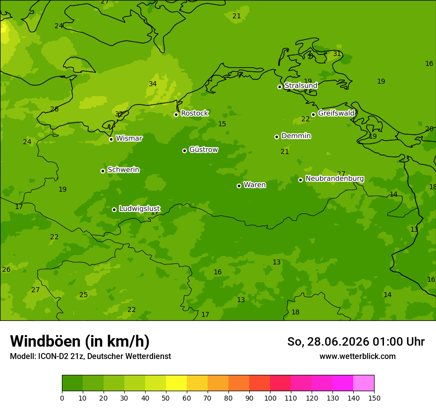 Maximale Windböen