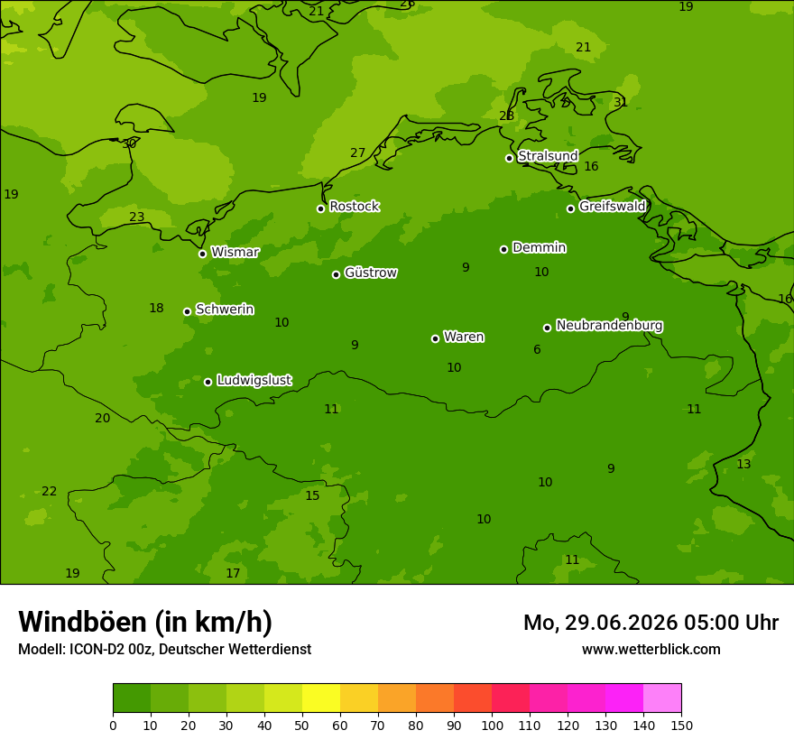 Maximale Windböen