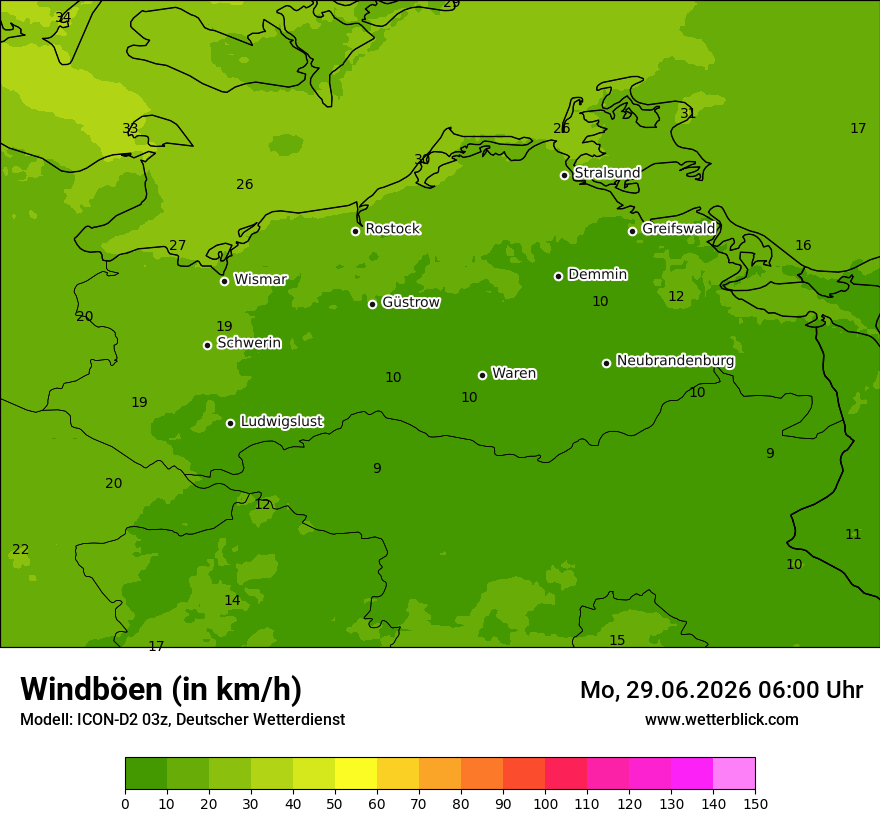 Maximale Windböen