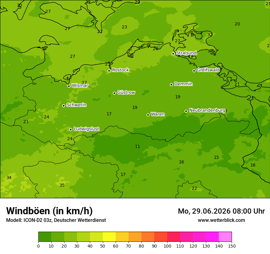 Maximale Windböen