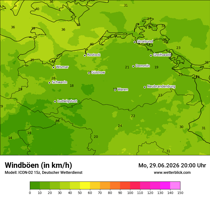 Maximale Windböen